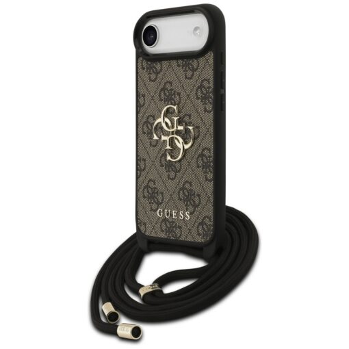 Guess 4G Big Logo Cord Stap Crossbody case for iPhone Air brown - Image 2