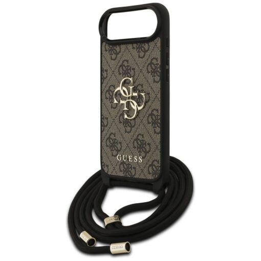 Guess 4G Big Logo Cord Stap Crossbody case for iPhone Air brown - Image 5