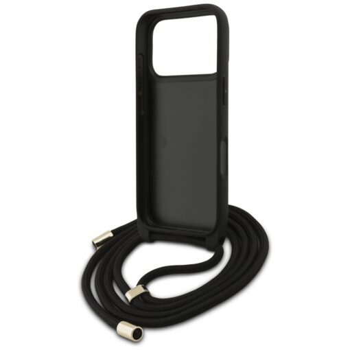 Guess 4G Big Logo Cord Stap Crossbody case for iPhone 17 Pro brown - Image 6
