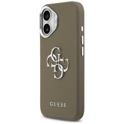 Guess Grained Big 4G Classic Logo case for iPhone 17 brown - Image 2