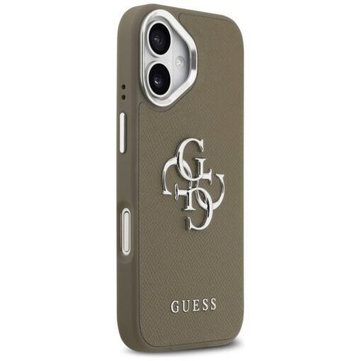 Guess Grained Big 4G Classic Logo case for iPhone 17 brown - Image 4