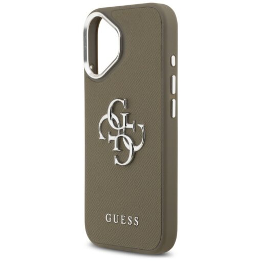 Guess Grained Big 4G Classic Logo case for iPhone 17 brown - Image 6