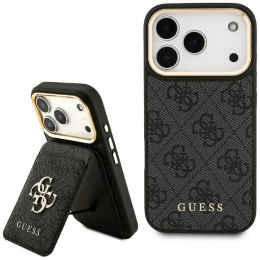 Guess 4G z portfelem Magsafe case for iPhone 17 Pro black