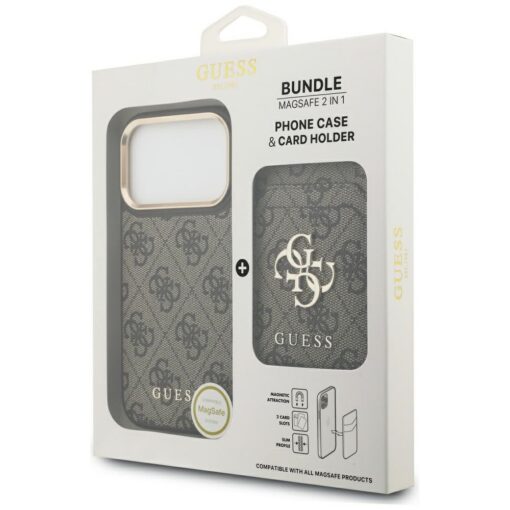 Guess 4G z portfelem Magsafe case for iPhone 17 Pro brown - Image 8