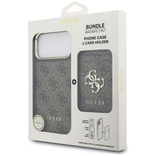 Guess 4G z portfelem Magsafe case for iPhone 17 Pro Max brown - Image 8