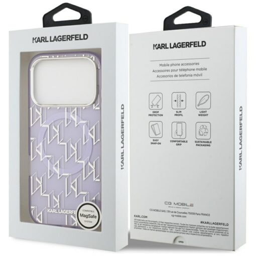 Karl Lagerfeld IML KL Monogram MagSafe case for iPhone 17 Pro Max purple - Image 8