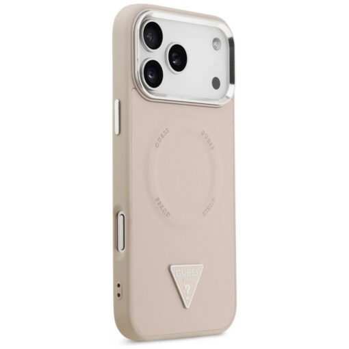 Guess Case Triangle Logo Magsafe For iPhone 17 Pro Max Pink - Image 4