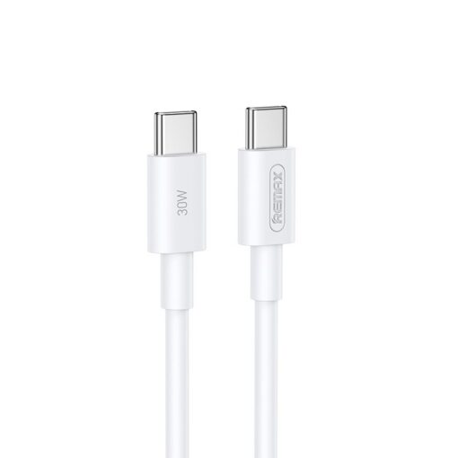 Laadimisjuhe Remax RC-C021 USB-C to USB-C 30W 2.0m valge