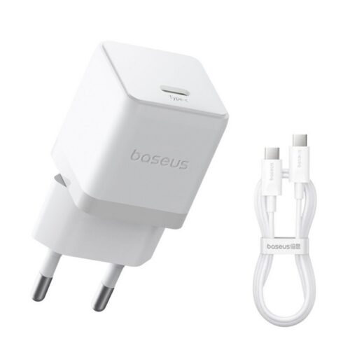 Laadija Baseus Palm 20W USB-C + USB-C to USB-C cable 1.0m valge P10111602213-01