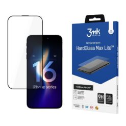 LCD kaitsev karastatud klaas 3mk Hard Glass Max Lite Apple iPhone 16 Pro/17 must