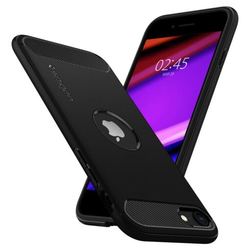 Kaitseümbris Rugged Armor, Apple iPhone SE (2020/2022), must, Spigen - Image 2