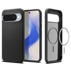 Kaitseümbris Liquid Air (MagFit), Google Pixel 10 Pro / Pixel 10, must, Qi2/MagSafe ühilduv, Spigen