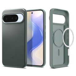 Kaitseümbris Thin Fit (MagFit), Google Pixel 10 Pro / Pixel 10, tumeroheline, Qi2/MagSafe ühilduv, Spigen