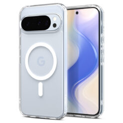 Kaitseümbris Ultra Hybrid (MagFit), Google Pixel 10 Pro / Pixel 10, läbipaistev valge ringiga, Qi2/MagSafe ühilduv, Spigen