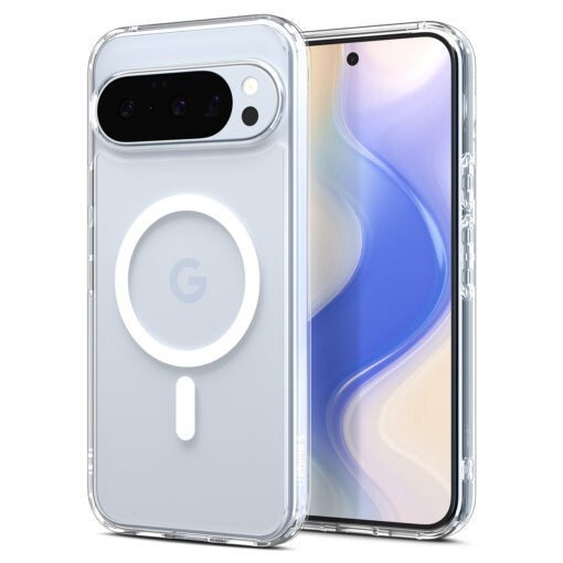Kaitseümbris Ultra Hybrid (MagFit), Google Pixel 10 Pro / Pixel 10, läbipaistev valge ringiga, Qi2/MagSafe ühilduv, Spigen