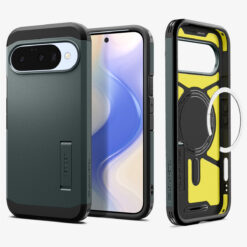 Kaitseümbris Tough Armor AI (MagFit), Google Pixel 10 Pro / Pixel 10, tumeroheline, tugijalaga, Qi2/MagSafe ühilduv, Spigen