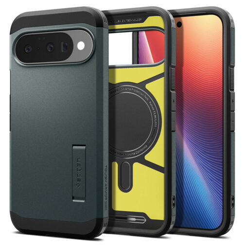 Kaitseümbris Tough Armor AI (MagFit), Google Pixel 10 Pro / Pixel 10, tumeroheline, tugijalaga, Qi2/MagSafe ühilduv, Spigen - Image 10