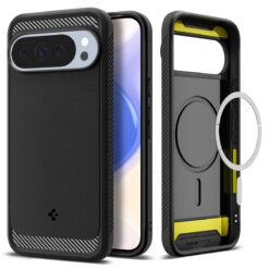 Kaitseümbris Rugged Armor (MagFit), Google Pixel 10 Pro XL, must, Qi2/MagSafe ühilduv, Spigen
