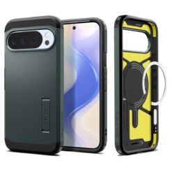Kaitseümbris Tough Armor AI (MagFit), Google Pixel 10 Pro XL, tumeroheline, tugijalaga, Qi2/MagSafe ühilduv, Spigen