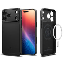 Kaitseümbris Thin Fit (MagFit), Apple iPhone 17 Pro, must, õhuke, MagSafe ühilduv, Spigen