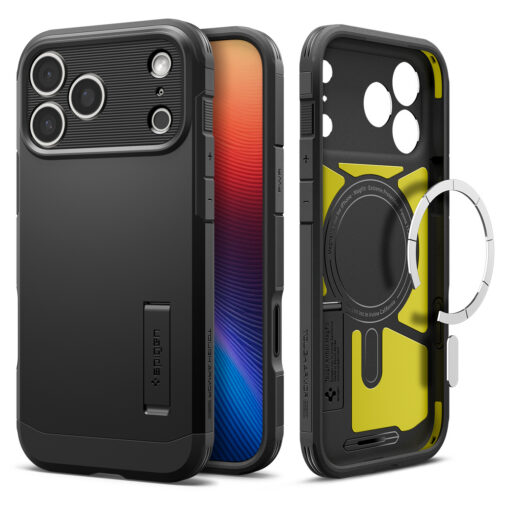 Kaitseümbris Tough Armor T (MagFit), Apple iPhone 17 Pro, must, tugijalaga, MagSafe ühilduv, kaamera nupuga, Spigen - Image 11