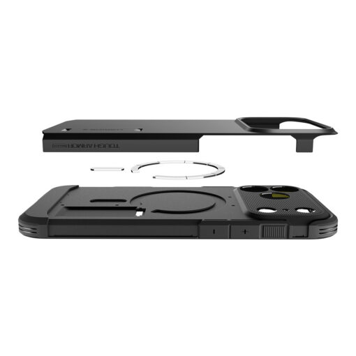 Kaitseümbris Tough Armor T (MagFit), Apple iPhone 17 Pro, must, tugijalaga, MagSafe ühilduv, kaamera nupuga, Spigen - Image 7