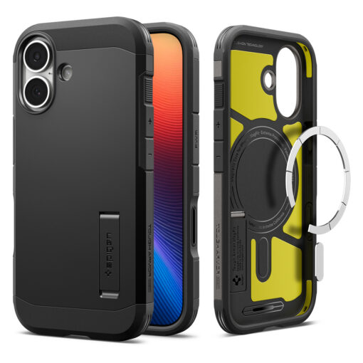 Kaitseümbris Tough Armor T (MagFit), Apple iPhone 17, must, tugijalaga, MagSafe ühilduv, kaamera nupuga, Spigen - Image 11