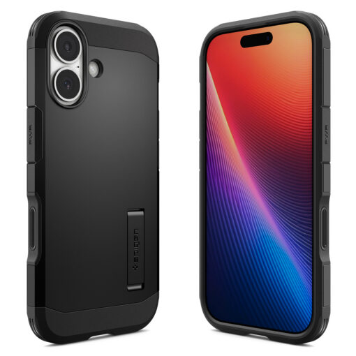 Kaitseümbris Tough Armor T (MagFit), Apple iPhone 17, must, tugijalaga, MagSafe ühilduv, kaamera nupuga, Spigen - Image 8