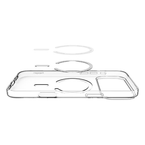 Kaitseümbris Liquid Crystal (MagFit), Apple iPhone 17 Pro, läbipaistev valge MagSafe ringiga, Spigen - Image 5