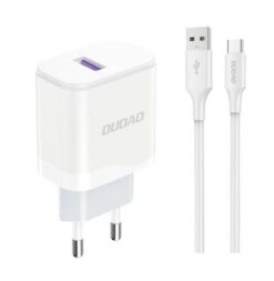 Charger Dudao (A20EU) + type-C cable (1xUSB 18w) white