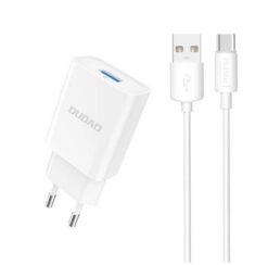 Charger Dudao (A4EU) + type-C cable (1xUSB 2.1A) white