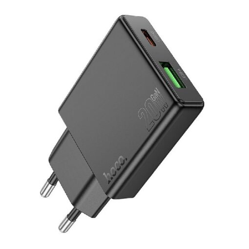 Charger HOCO Slim N38 (1xUSB-C; 1xUSB 20W) black