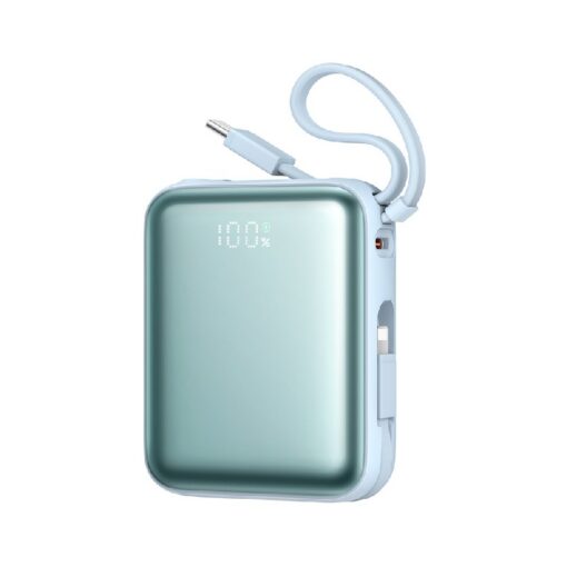 External battery POWER BANK JOYROOM (JR-PBF27) 10000mAh (1xType-C; 22.5W) + type-C and lightning cable, blue