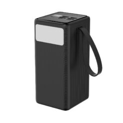 External battery POWER BANK PLATINET Flashlight 60000mAh (4xUSB; 2xType-C; usb-C cable; 65W) black