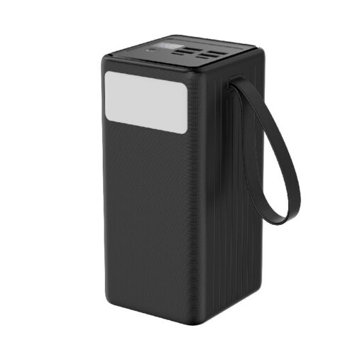 External battery POWER BANK PLATINET Flashlight 60000mAh (4xUSB; 2xType-C; usb-C cable; 65W) black