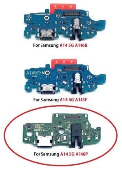 Flex Samsung A146P A14 5G 2023 for plugin, microphone, headphone connector original (used Grade A)