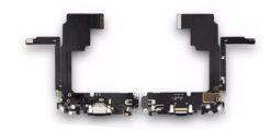 Flex for iPhone 15 Pro for charging connector with microphone Black Titanium original (used Grade A)