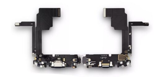 Flex for iPhone 15 Pro for charging connector with microphone Blue Titanium original (used Grade A)