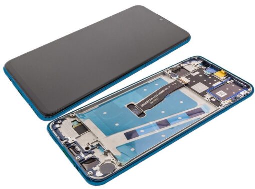 LCD screen Huawei P30 Lite 48MP with touch screen and frame blue (Peacock Blue) original (used Grade C)
