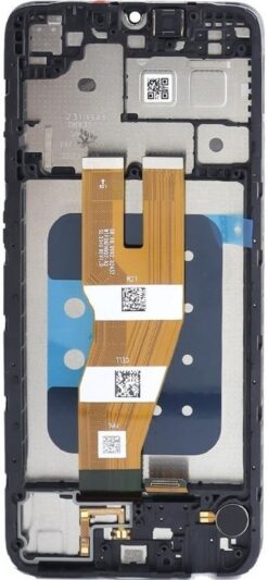 LCD screen Samsung A055 A05 2023 with touch screen and frame black original (service pack)