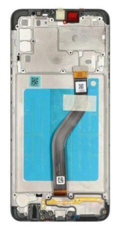 LCD screen Samsung A207F A20s with touch screen and frame black original (service pack)