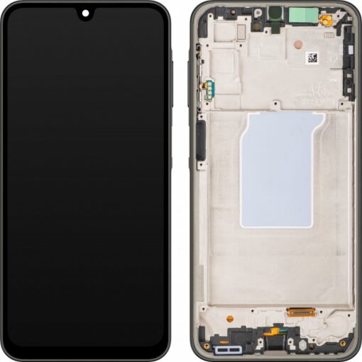 LCD screen Samsung A266 A26 5G with touch screen and frame Black OLED (real size)