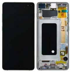 LCD screen Samsung G975F S10 Plus with touch screen and frame Prism/Ceramic Black original (service pack)