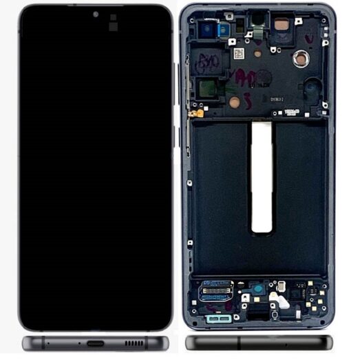 LCD screen Samsung G990 S21 FE 5G with touch screen with frame and battery Graphite original (used Grade B)