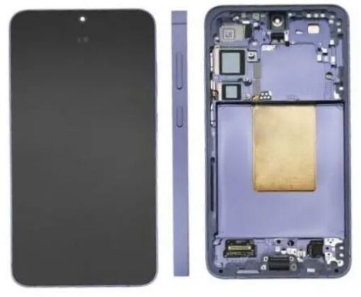LCD screen Samsung S926 S24 Plus with touch screen and frame Violet original (used Grade B)