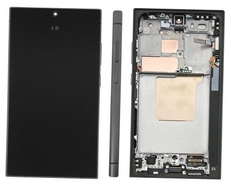 LCD screen Samsung S928 S24 Ultra with touch screen and frame Titanium Black/Blue/Green original (used Grade A)