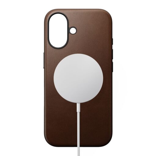 Kaitseümbris Modern Leather, Apple iPhone 16, pruun, naturaalsest nahast, MagSafe ühilduv, Nomad - Image 2