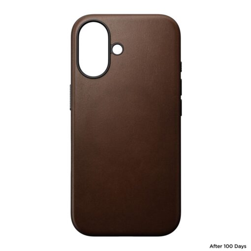 Kaitseümbris Modern Leather, Apple iPhone 16, pruun, naturaalsest nahast, MagSafe ühilduv, Nomad - Image 3