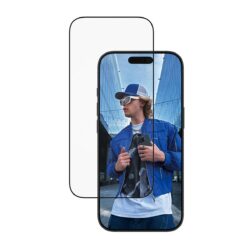 Kaitseklaas Apple iPhone 17 / iPhone 16 Pro, musta äärega, Ultra-Wide Fit, PanzerGlass