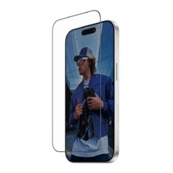Kiirpaigaldusega kaitseklaas Apple iPhone 17 / iPhone 16 Pro, musta äärega, Ultra-Wide Fit, PanzerGlass